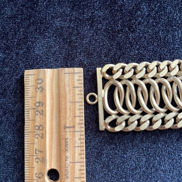 Chanel vintage logo  jewel chain link cuff bracelet - Picture 10 of 14